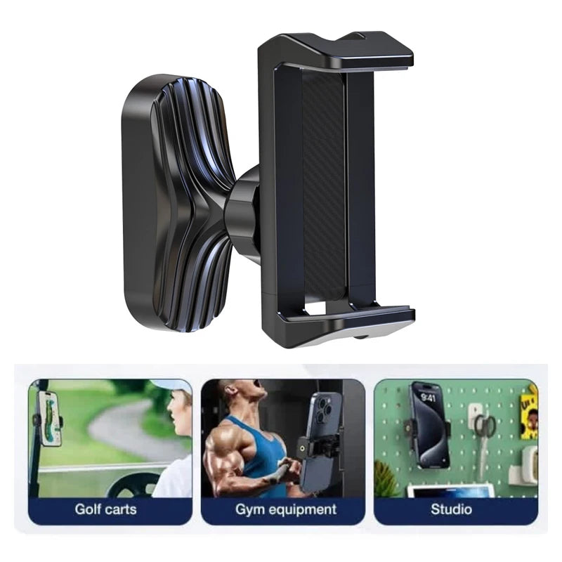 Magnetic Gym Phone Holder — 360° Adjustable for 4.7–7 Inch Phones