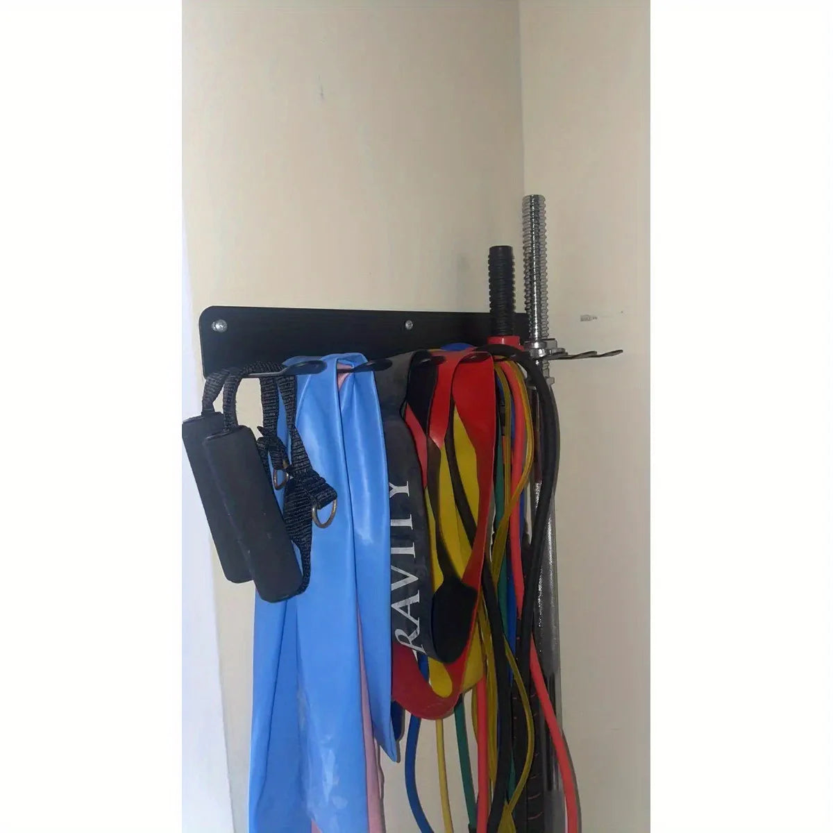 Wall-Mounted Fitness Equipment Organiser — Home Gym Storage Rack