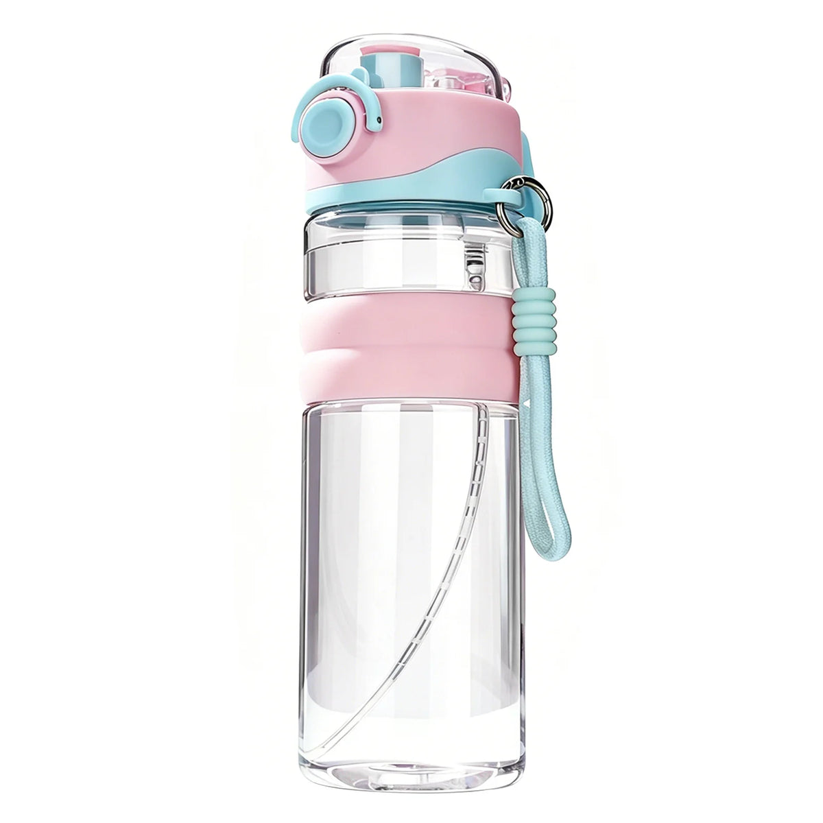 750ml Spray Sports Water Bottle — Straw & Direct Drink, BPA-Free