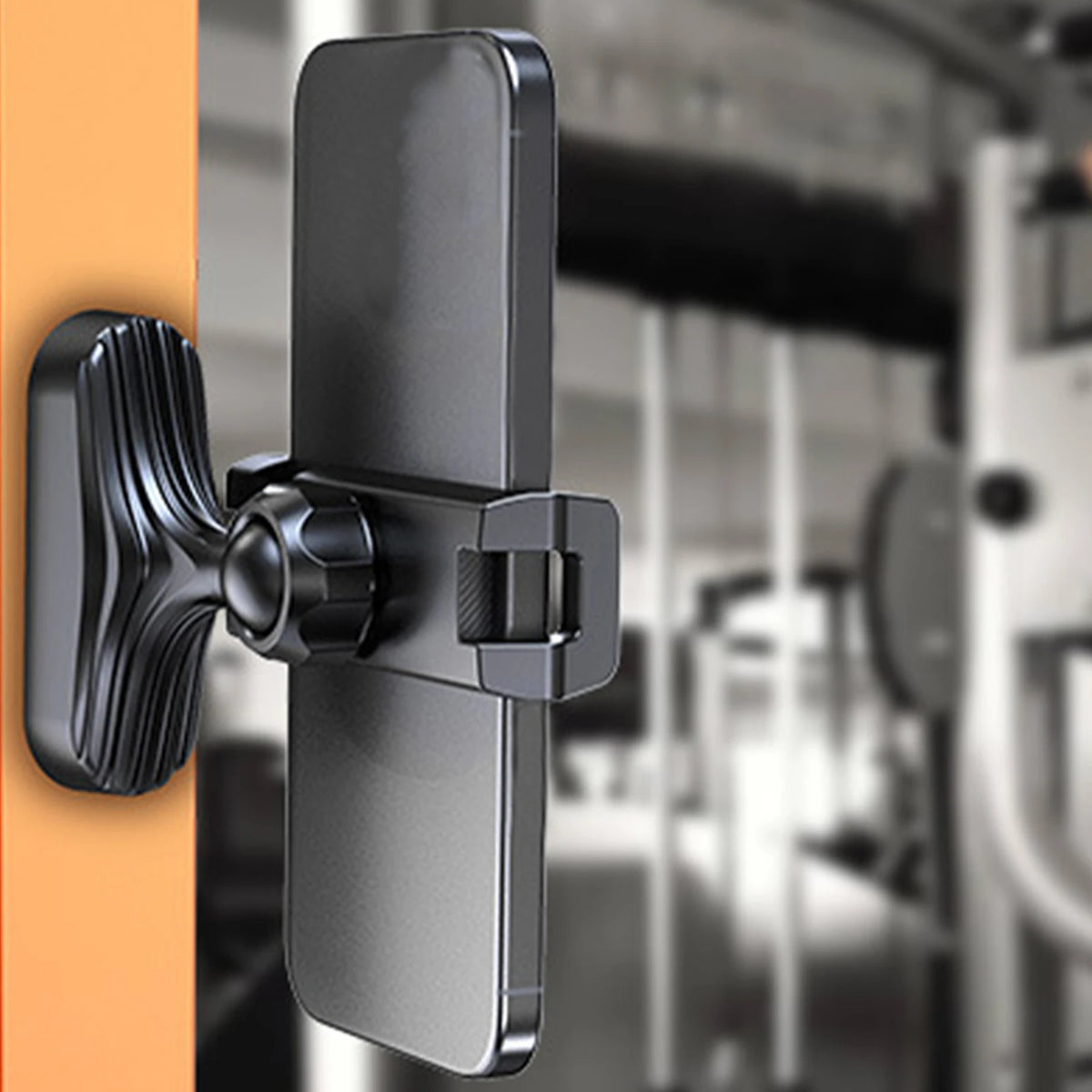 Magnetic Gym Phone Holder — 360° Adjustable for 4.7–7 Inch Phones