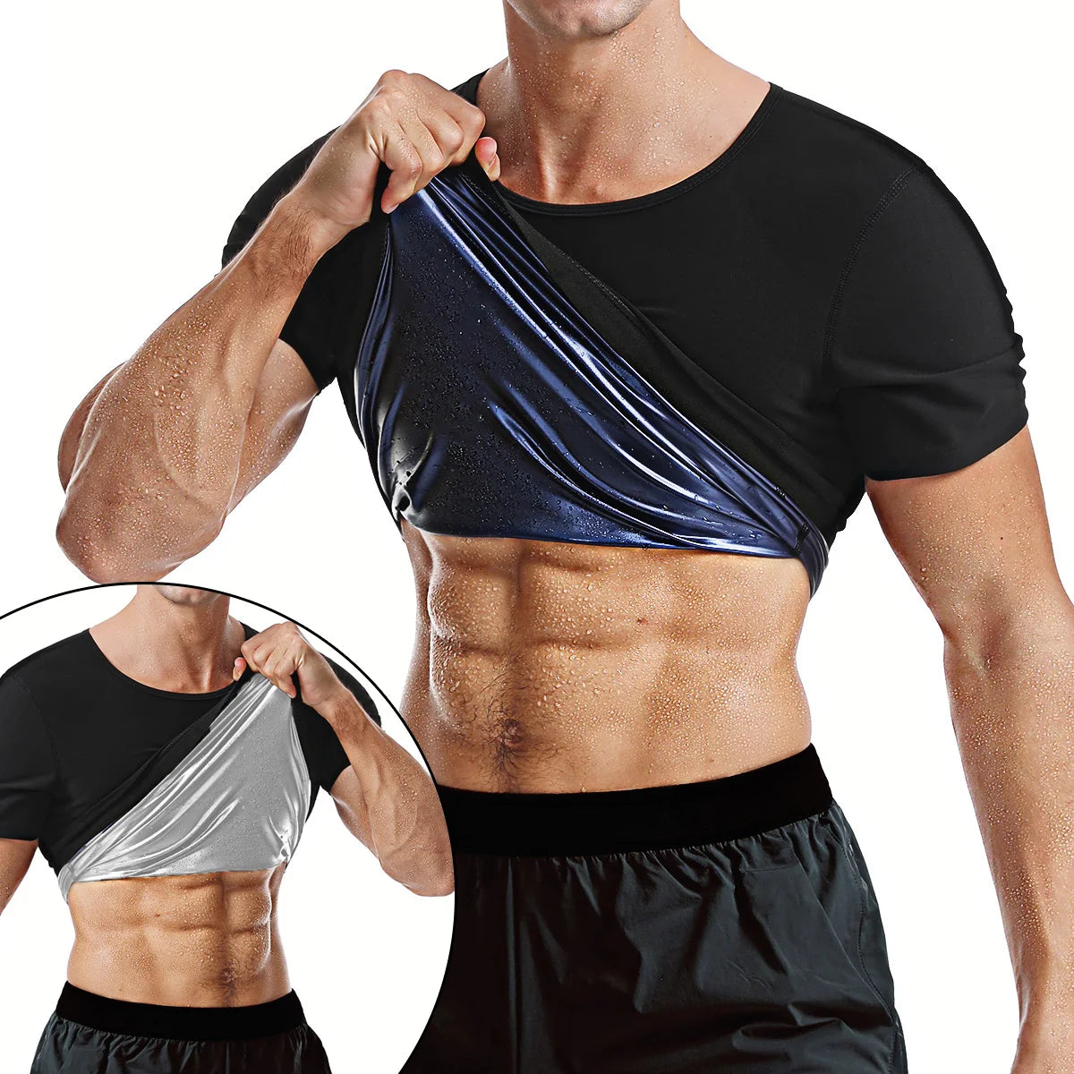 Men's Sauna Sweat Vest – Heat-Trapping Compression Shirt for Gym & Training