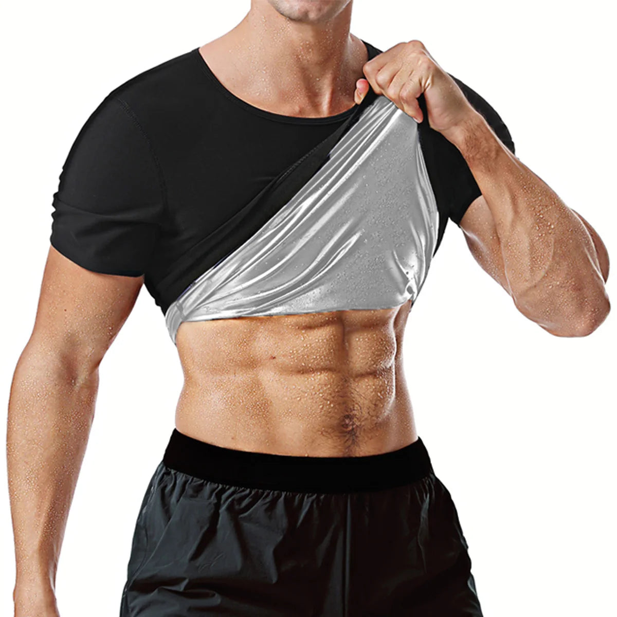 Men's Sauna Sweat Vest – Heat-Trapping Compression Shirt for Gym & Training
