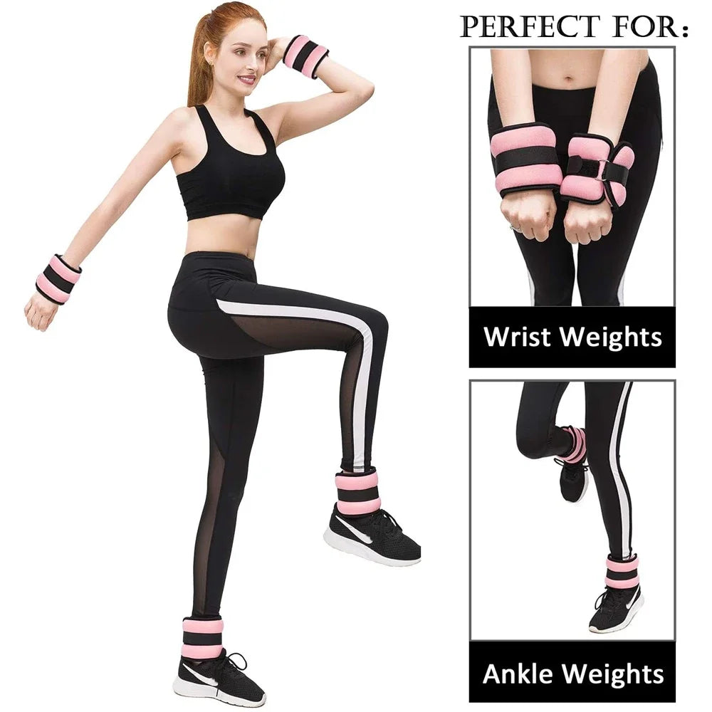 Ankle Weights — 0.5kg & 1kg Adjustable Strap for Running & Gym