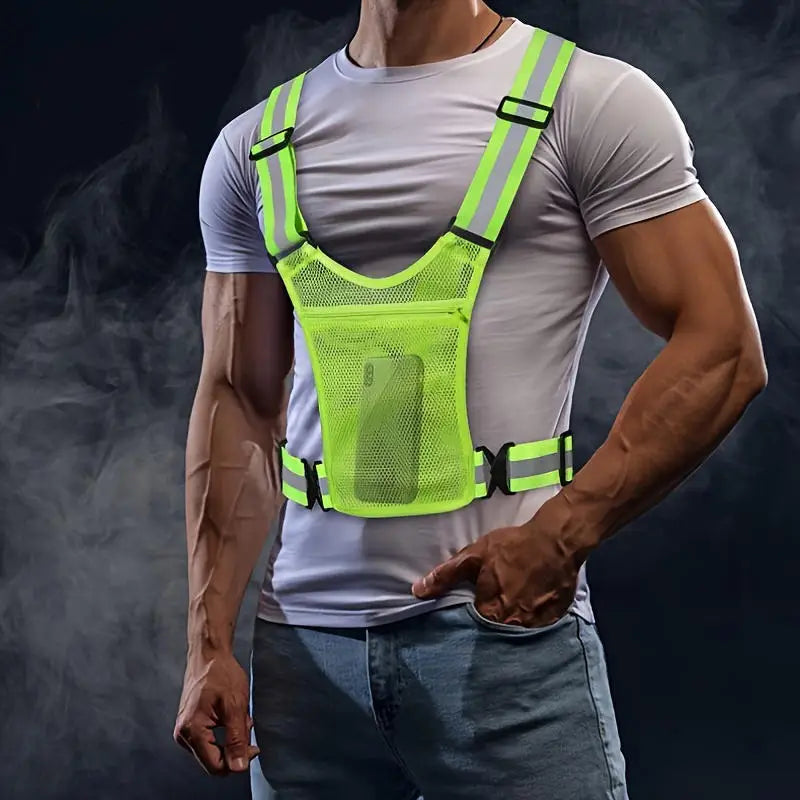 Reflective Safety Vest — Lightweight Hi-Vis for Running & Cycling