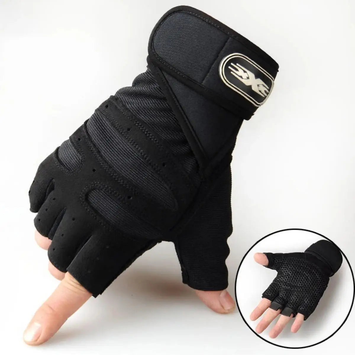 Gym Gloves with Wrist Support — Weightlifting & Bodybuilding