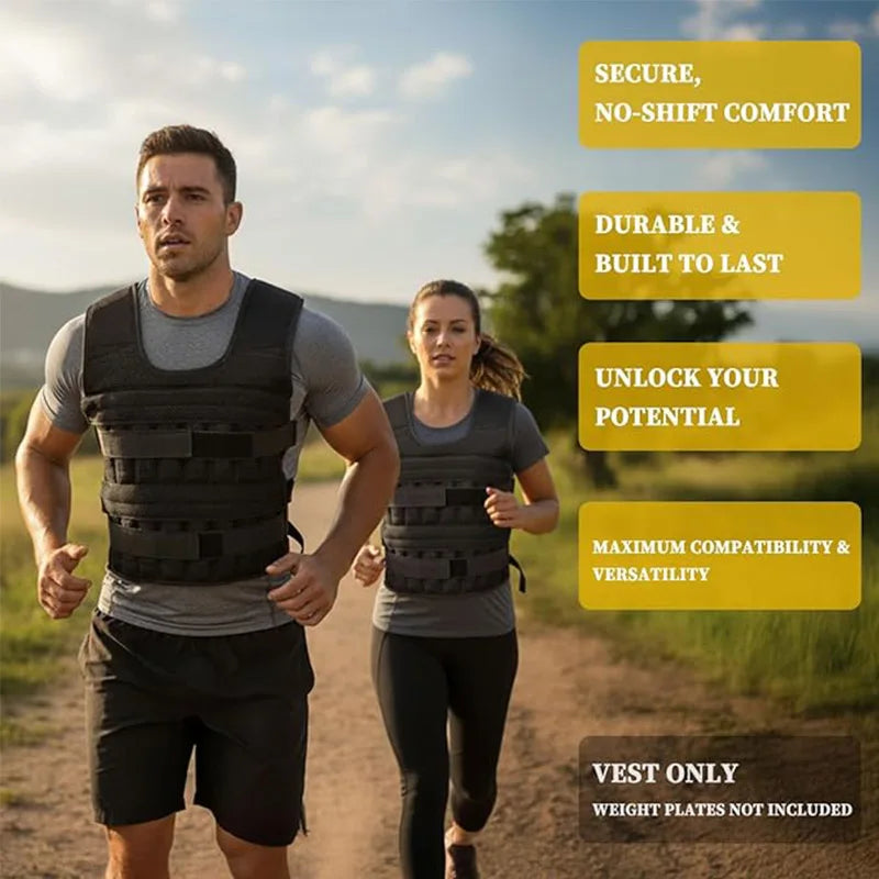 20kg Adjustable Weighted Vest — Running & Physical Training for Men & Women