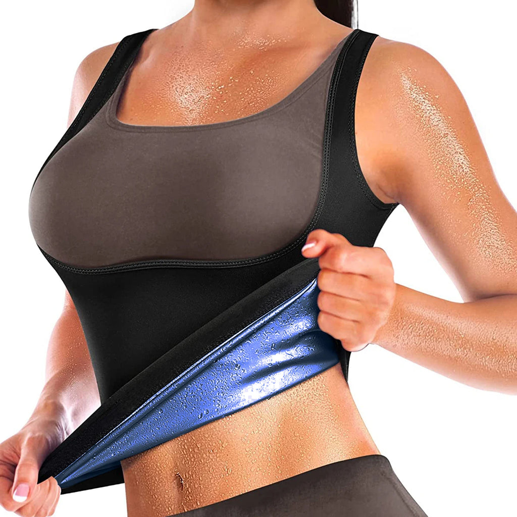 Women's Sauna Sweat Vest – Slimming Shapewear Shirt for Gym & Workouts
