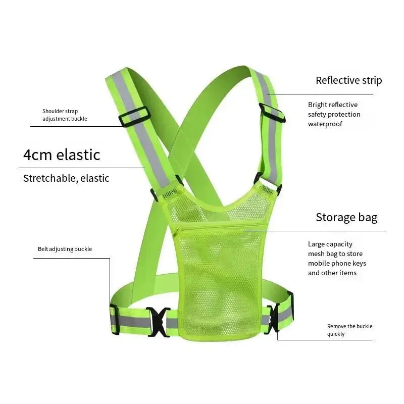 Reflective Safety Vest — Lightweight Hi-Vis for Running & Cycling