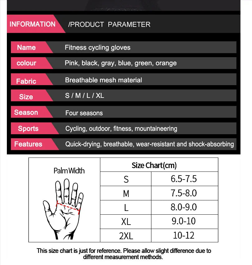 Gants de sport sans doigts — Gants d'entraînement antidérapants et respirants