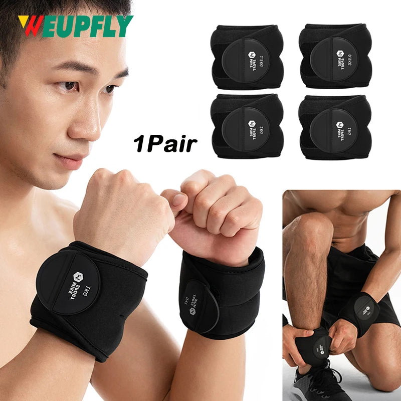 Ankle Weights Set — 1kg to 4kg Adjustable for Men & Women