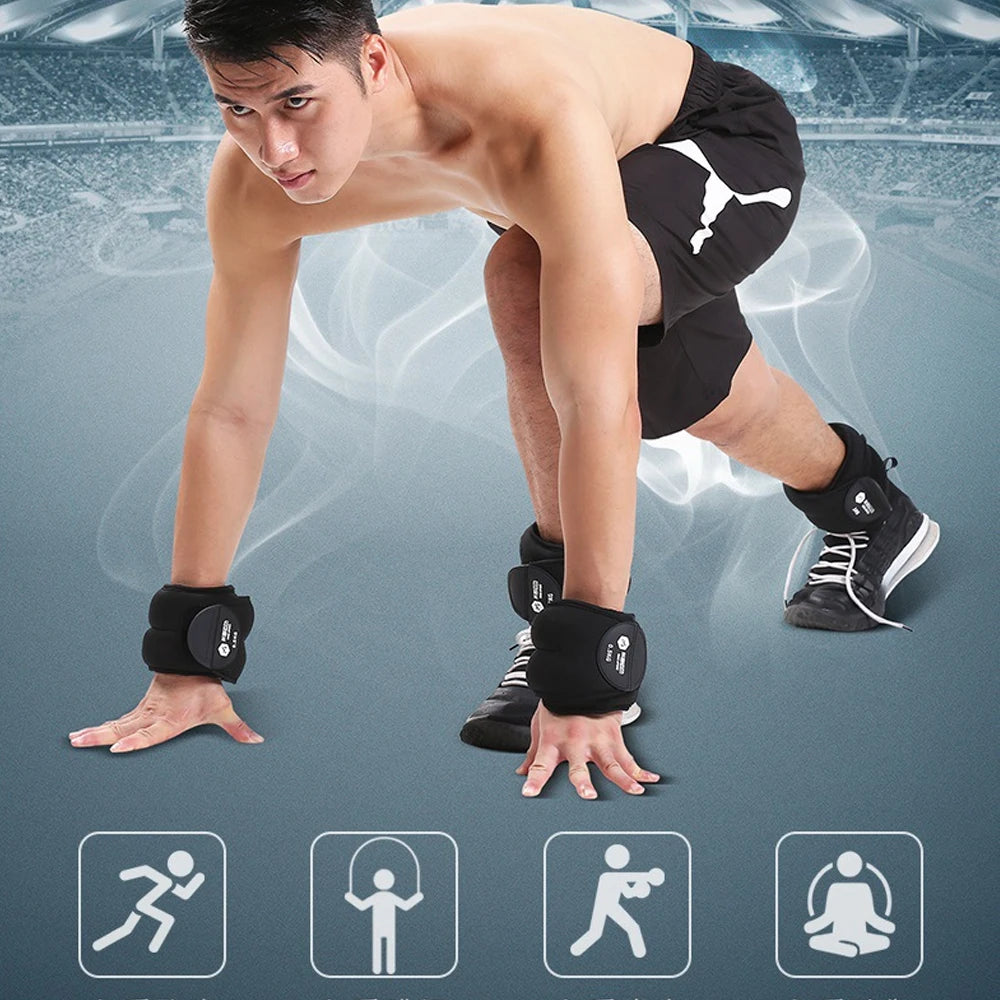 Ankle Weights Set — 1kg to 4kg Adjustable for Men & Women