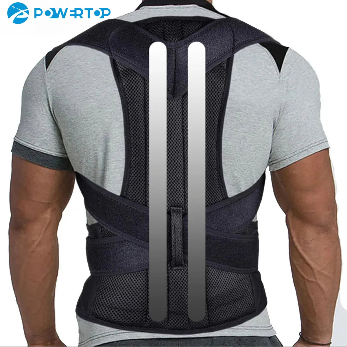 Posture Corrector Back Brace — Adjustable Shoulder & Lumbar Support for Men & Women