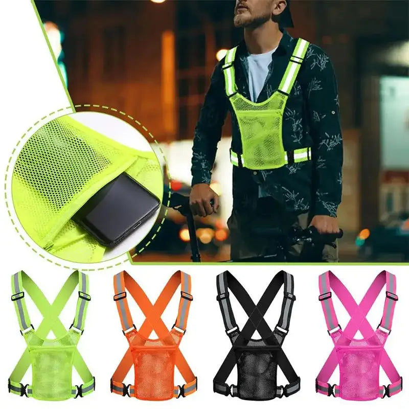 Reflective Safety Vest — Lightweight Hi-Vis for Running & Cycling