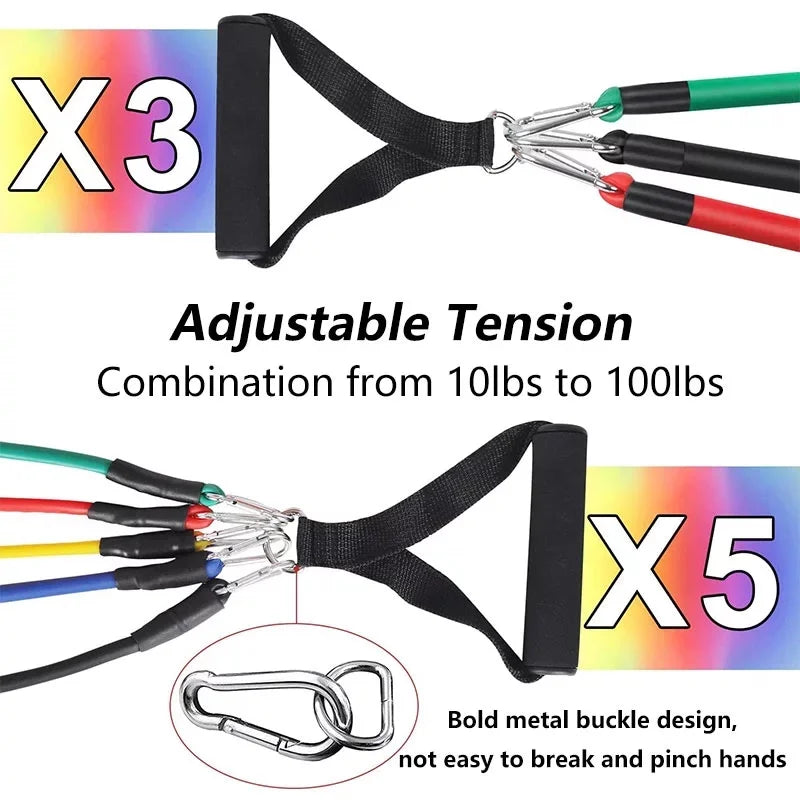 Resistance Bands Set — 11-Piece Portable Home Gym Kit