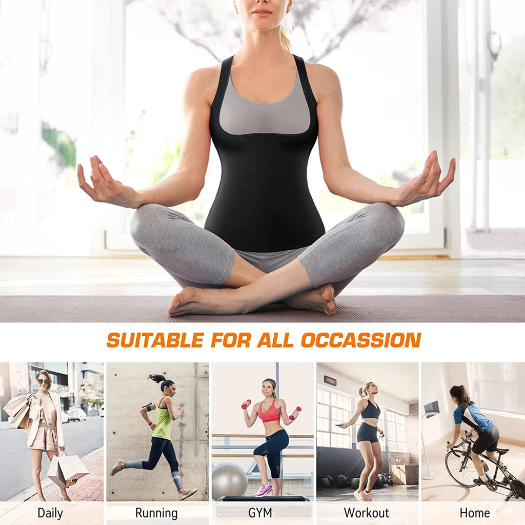 Women's Sauna Sweat Vest – Slimming Shapewear Shirt for Gym & Workouts