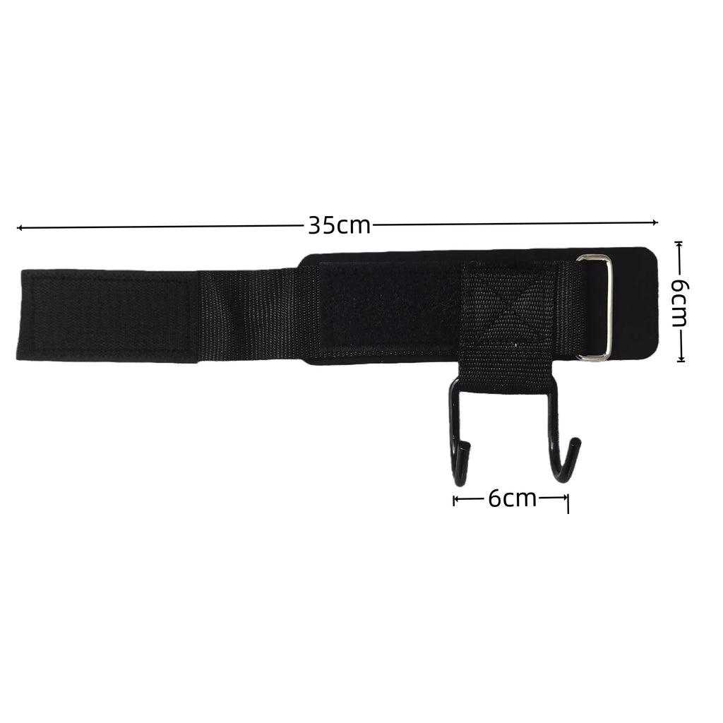 Pull Up Bar Wrist Straps & Lifting Hooks — Deadlift Grip Support for Gym Training
