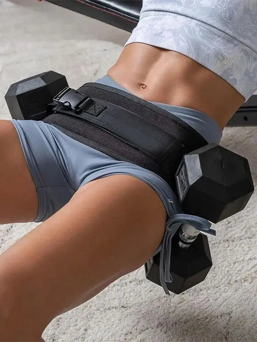 Ceinture lestée réglable — Musculation à domicile et entraînement des hanches