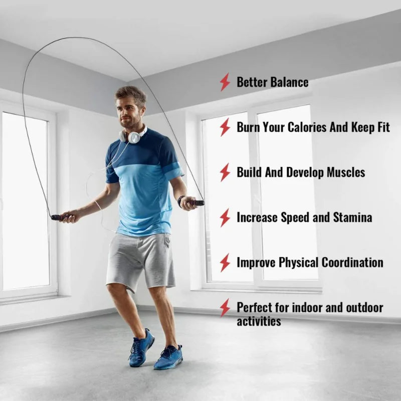 Speed Skipping Rope — Portable Fitness Rope for Adults & Kids