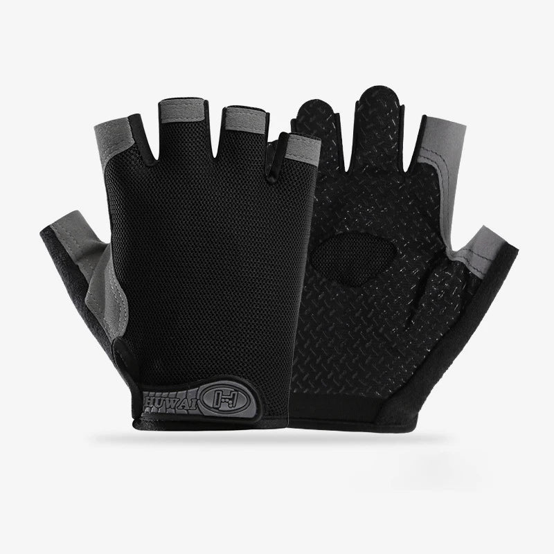 Fingerless Gym Gloves — Anti-Slip Breathable Training Gloves