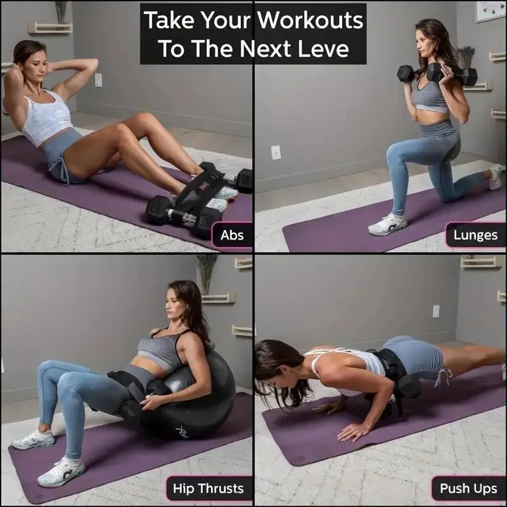 Ceinture lestée réglable — Musculation à domicile et entraînement des hanches