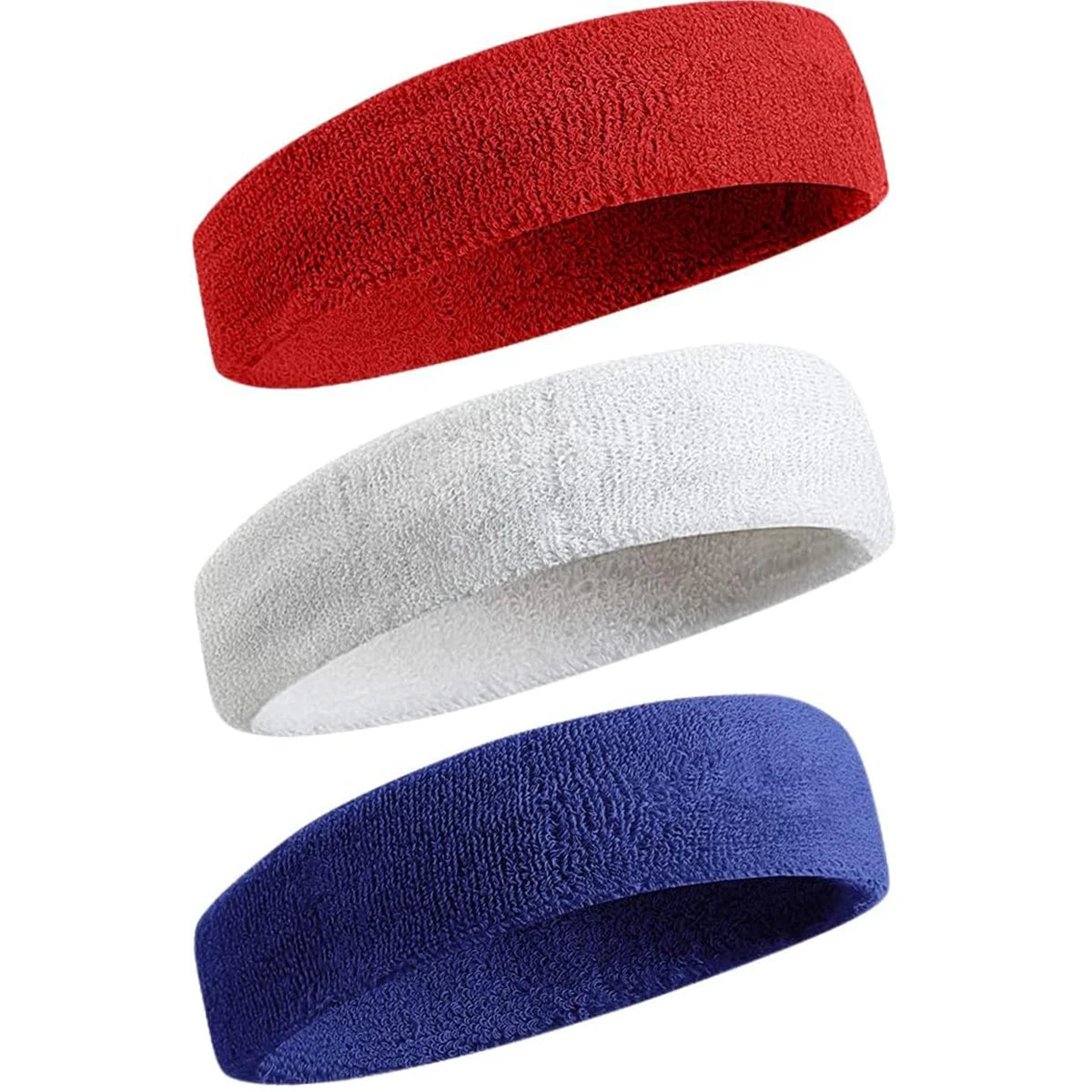 Sports Headbands 3-Pack – Moisture-Wicking Sweatband for Men & Women