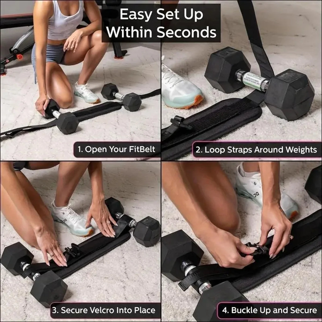 Ceinture lestée réglable — Musculation à domicile et entraînement des hanches