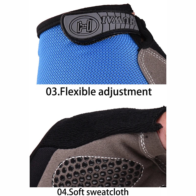Fingerless Gym Gloves — Anti-Slip Breathable Training Gloves