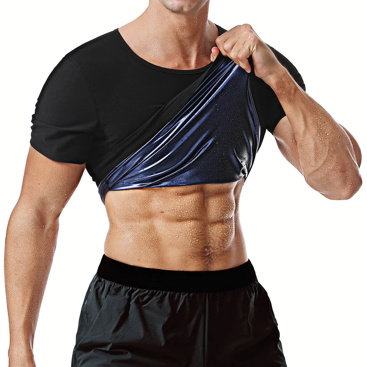Men's Sauna Sweat Vest – Heat-Trapping Compression Shirt for Gym & Training
