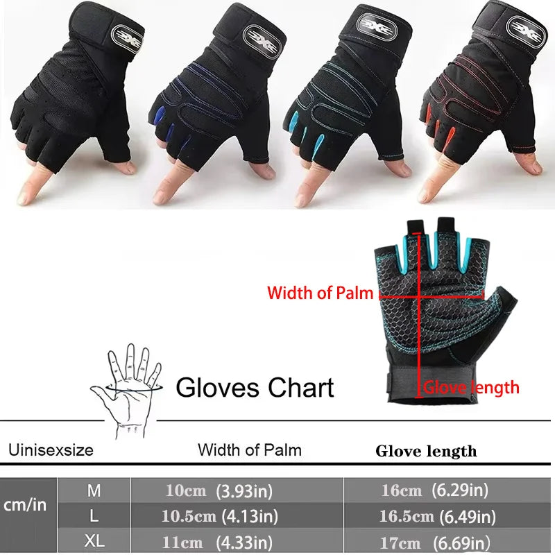 Gym Gloves with Wrist Support — Weightlifting & Bodybuilding