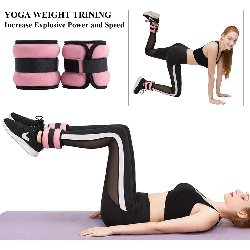 Ankle Weights — 0.5kg & 1kg Adjustable Strap for Running & Gym