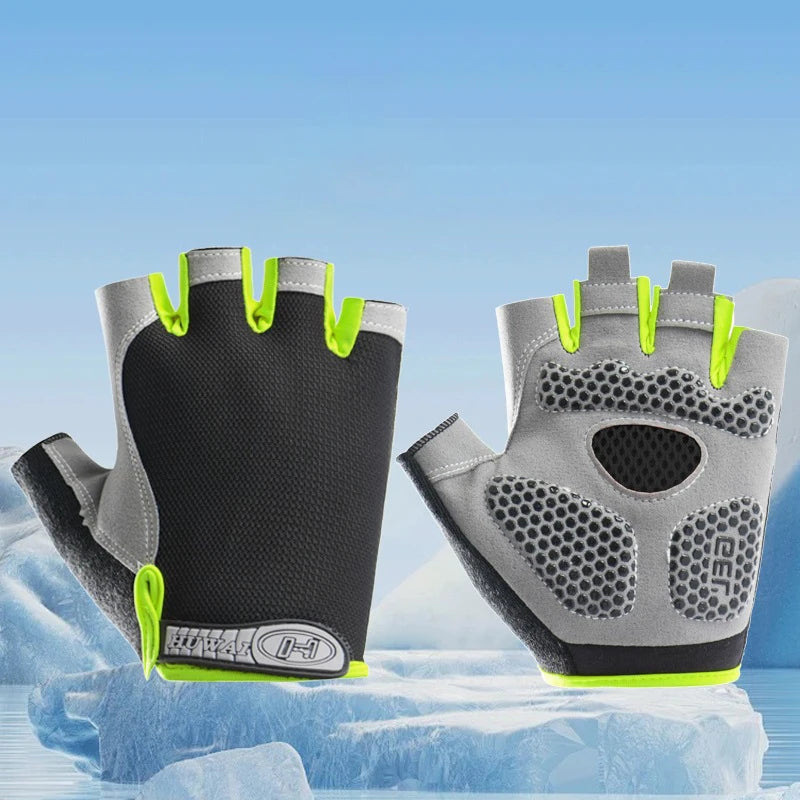Gants de sport sans doigts — Gants d'entraînement antidérapants et respirants