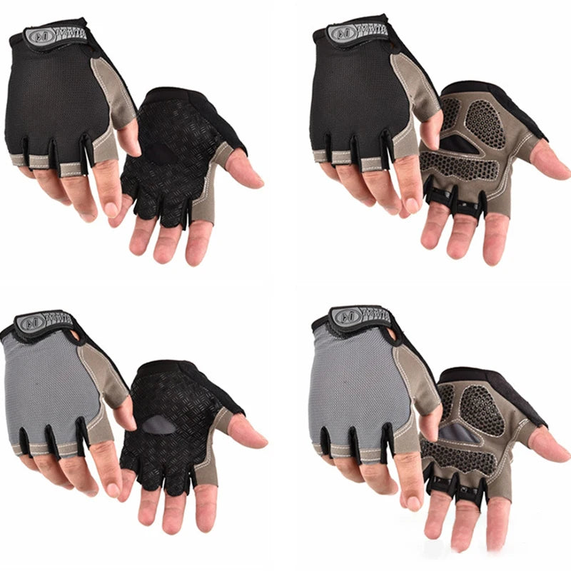 Gants de sport sans doigts — Gants d'entraînement antidérapants et respirants