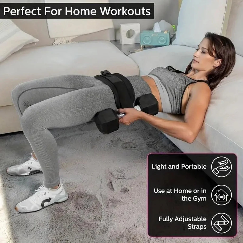 Ceinture lestée réglable — Musculation à domicile et entraînement des hanches