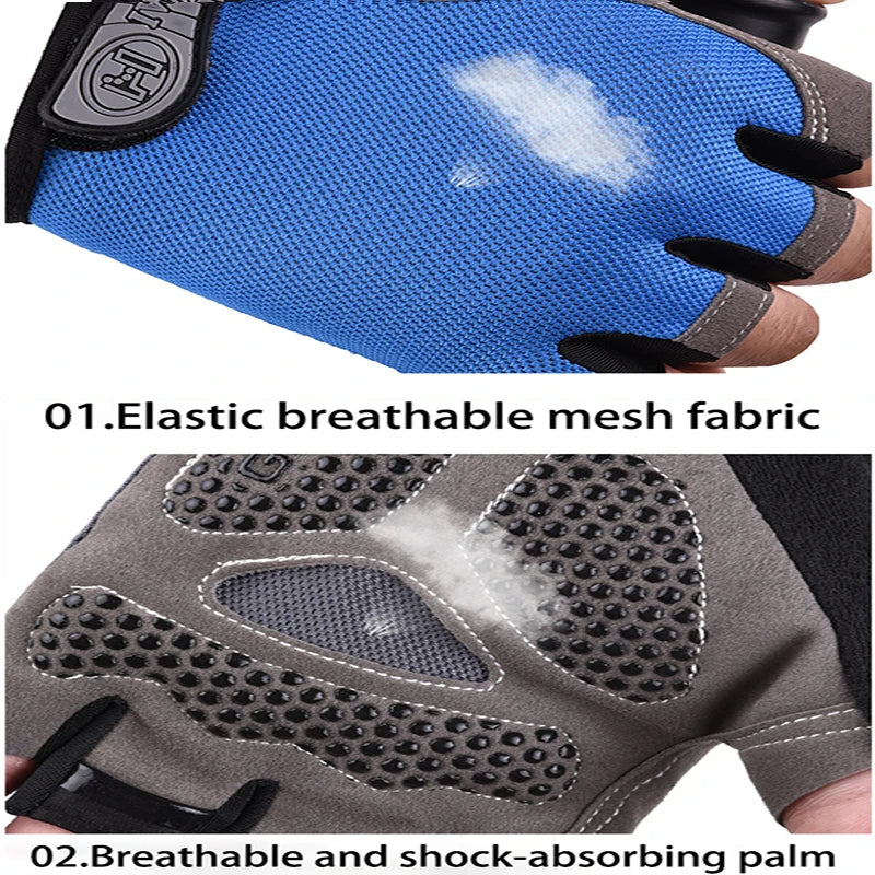 Fingerless Gym Gloves — Anti-Slip Breathable Training Gloves